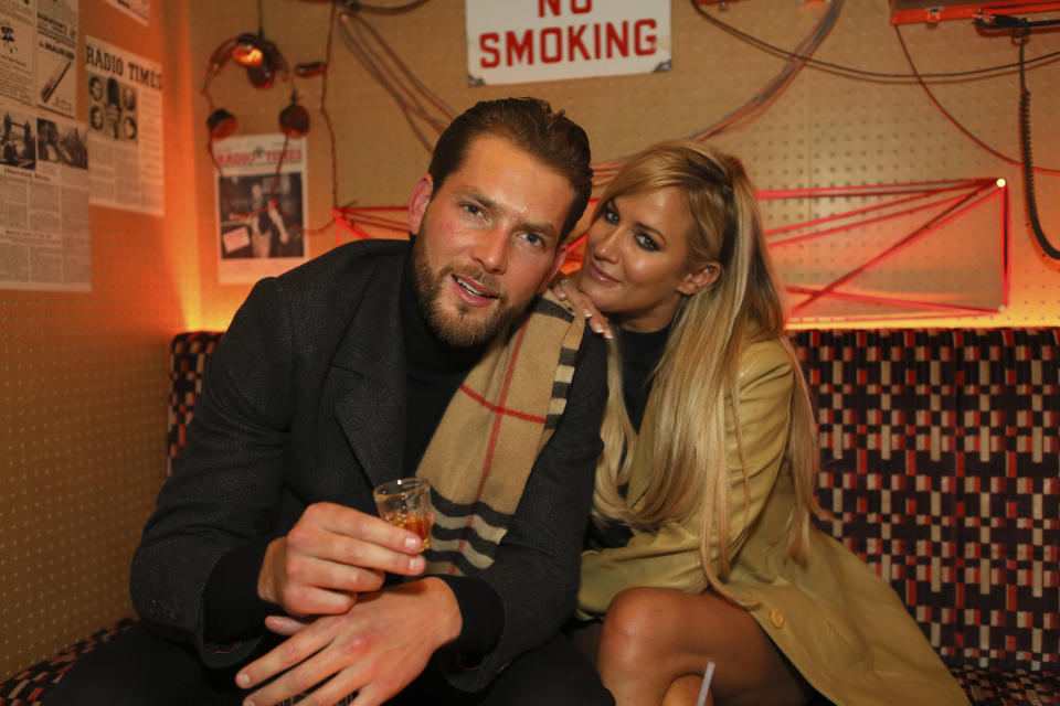 Caroline Flack and Lewis Burton at the opening of Cahoots Ticket Hall and Control Room in Soho, London. NOVEMBER 6th 2019 REF: WBD 193969 Credit: Matrix/MediaPunch /IPX