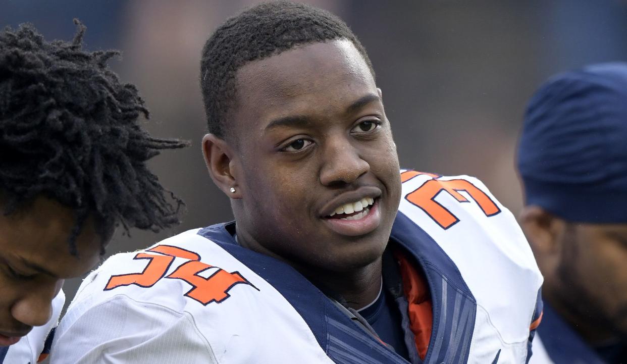 Tennessee State linebacker Christion Abercrombie, pictured as an Illinois player in 2017, is in critical condition after suffering a head injury during Saturday’s game against Vanderbilt. (Getty)