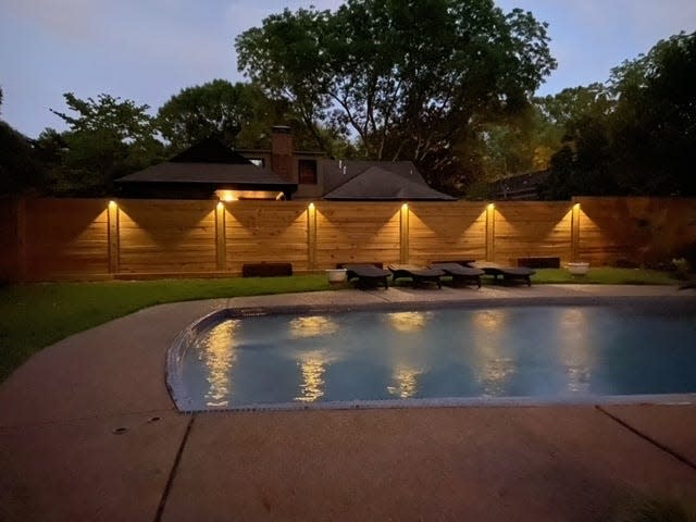 Fencing around a pool can make for an attractive oasis.