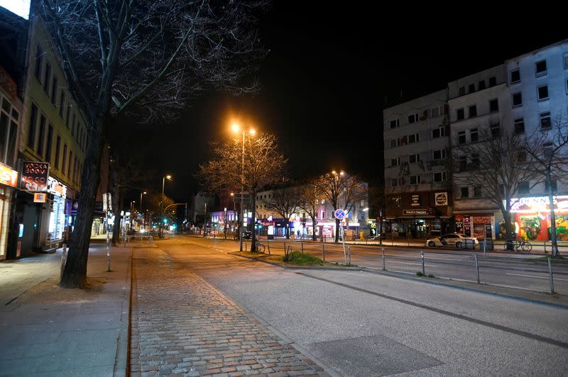 FILE PHOTO: Lockdown in the streets of Hamburg