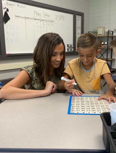 Texas teacher Richelle Terry says she will not be assigning students math homework this year so they have more time to spend with their families. (Credit: Richelle Terry)