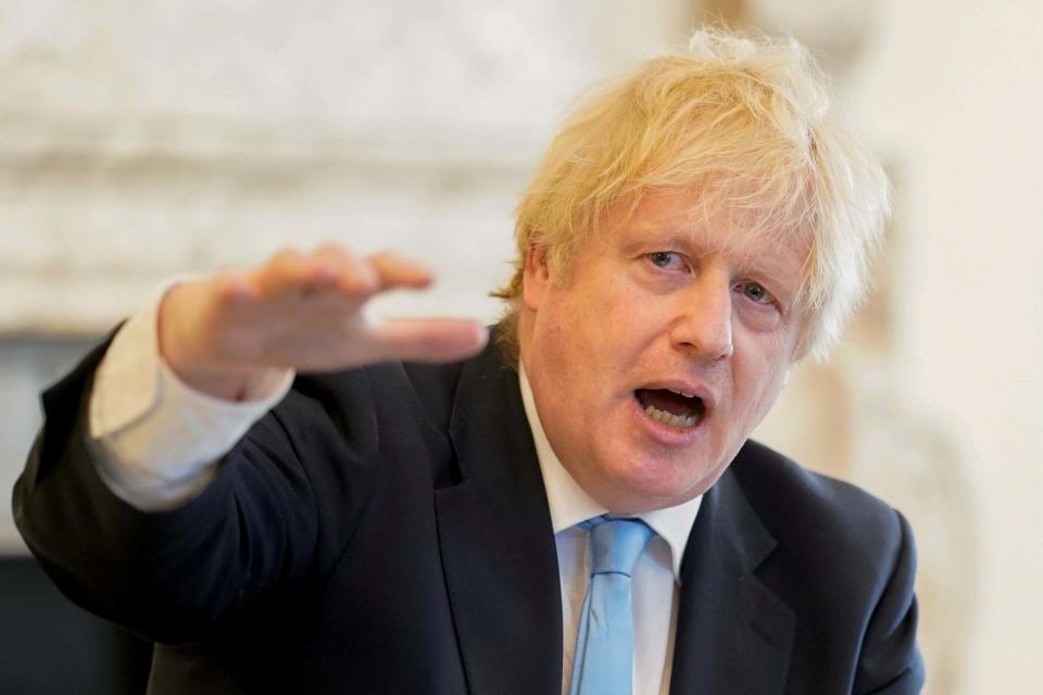 Boris Johnson at the Liaison Committee on Wednesday (via REUTERS)