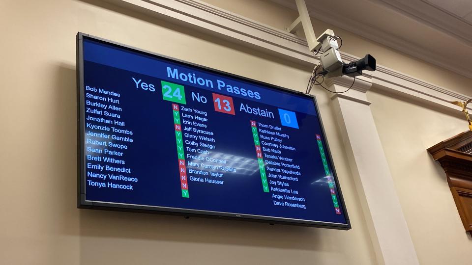 Nashville's Council voted 24-13 in favor of an amendment that would change the limit of unrelated residents allowed in a single home from three to four on Tuesday, Feb. 21, 2023. The amendment superseded another that would have allowed five unrelated residents. The bill addressing overcrowding was ultimately deferred until March.