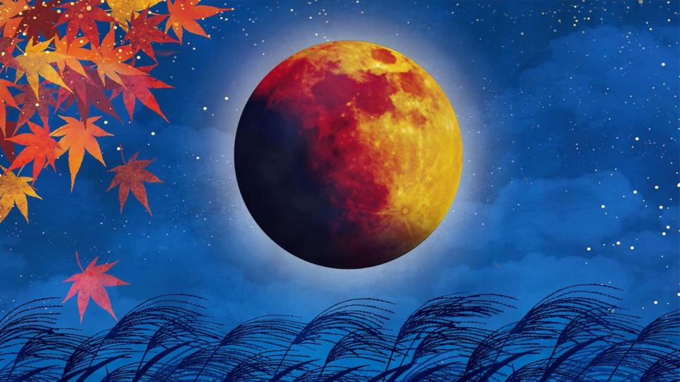 The Harvest Moon which is the full moon in September this year is also partial lunar eclipse and will arrive on Sept. 17, 2024. (ABC News Photo Illustration)