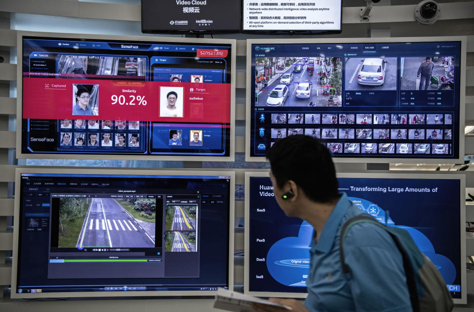 A display for facial recognition and artificial intelligence