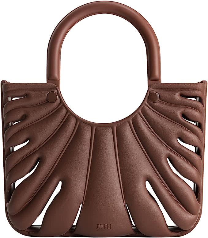 JW PEI Faye Leaf Beach Bag in brown