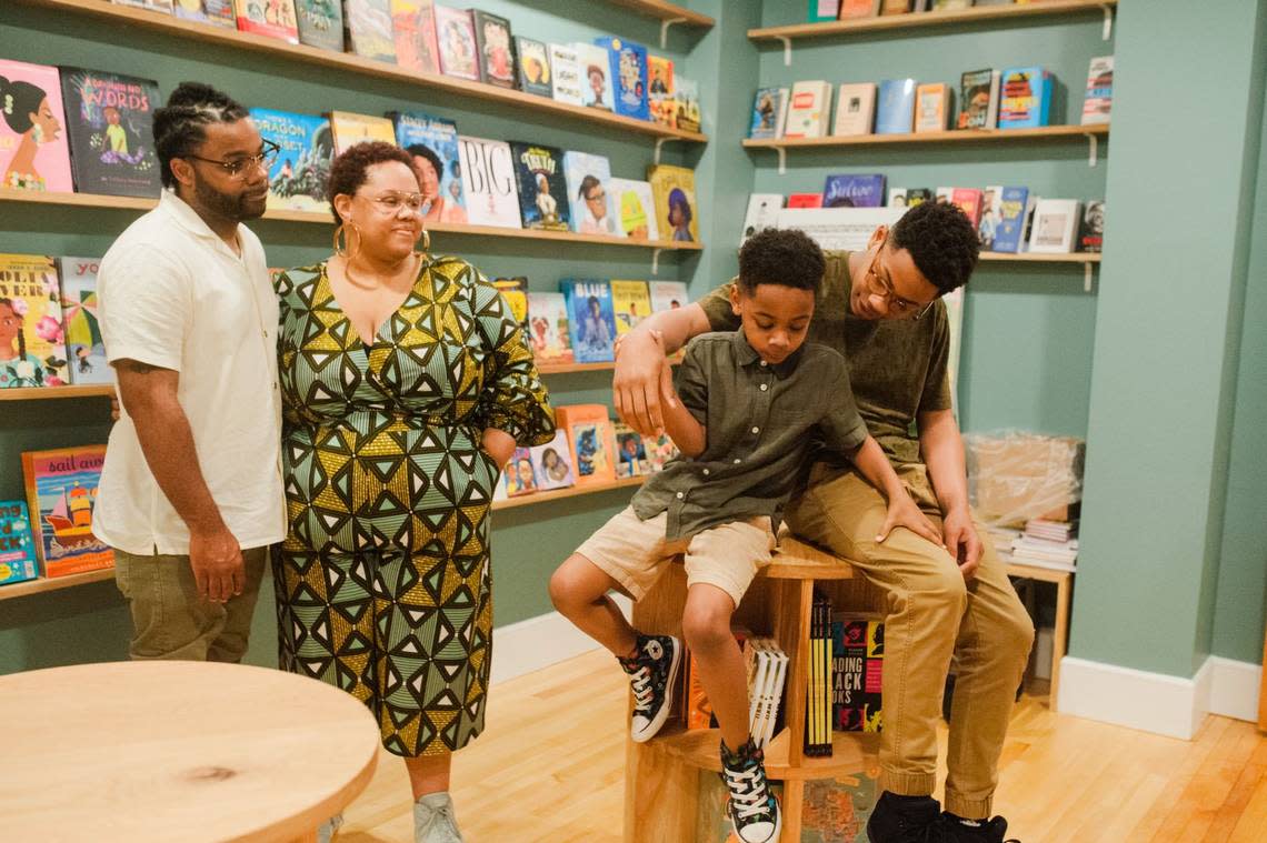 North Carolina’s first Black-owned children’s bookstore, the Liberation Station, is kicking off its Juneteenth grand opening weekend. The store was started by wife and husband team, Victoria Scott-Miller and Duane Miller, to create a space where Black children and adults can see themselves in literature. Every book is written by a Black author and read by the duo and their two children, Emerson and Langston, before it is put in the store. Courtesy of Liberation Station Bookstore.