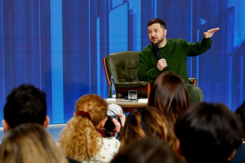 Ukrainian President Zelenskiy attends 'Ukraine. Year 2024' conference in Kyiv