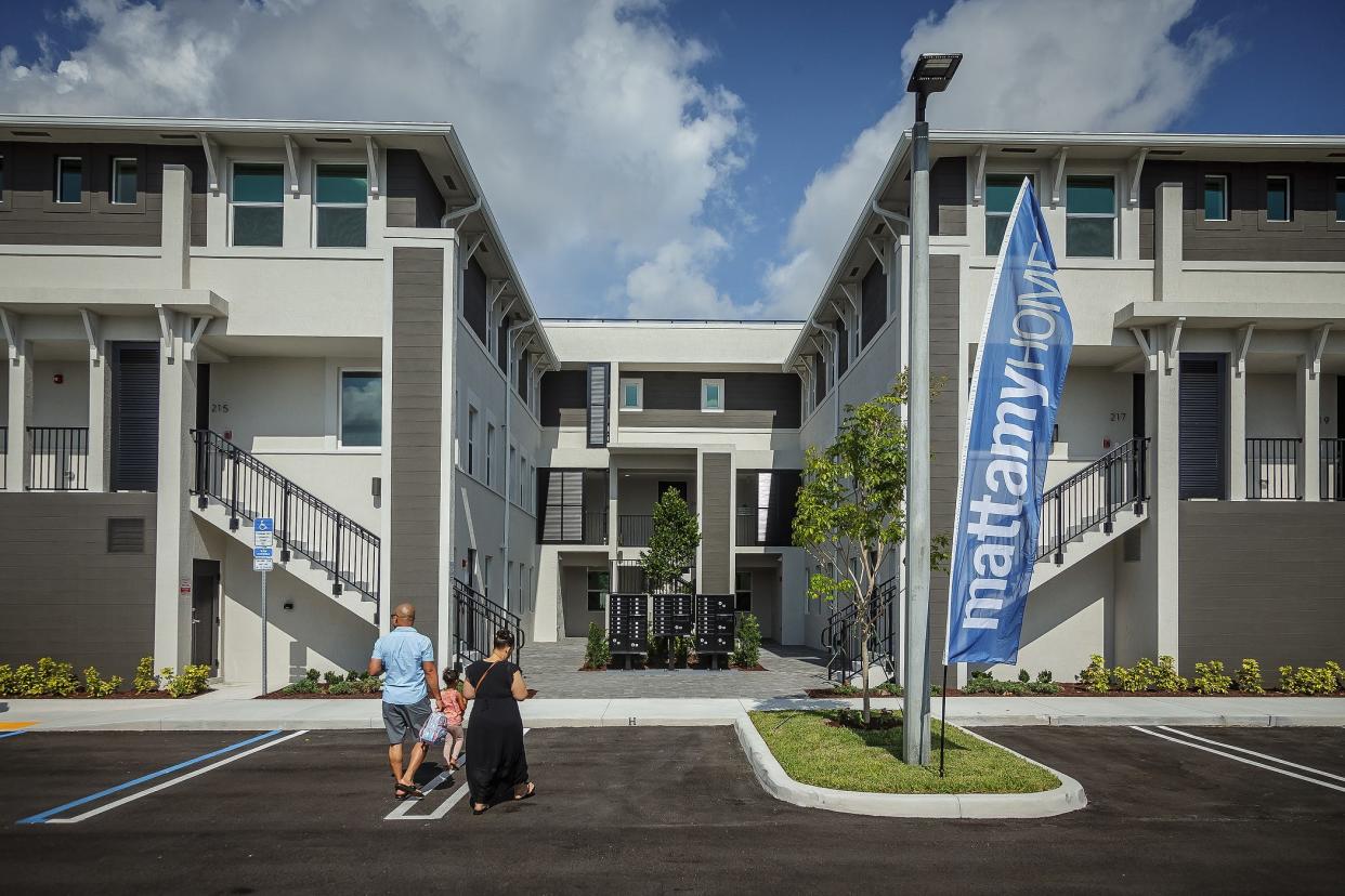 A ceremonial ribbon cutting was held at the Saddlewood Workforce Housing at Polo Legacy in unincorporated Palm Beach County in 2023. County Commissioner Gregg Weiss says one way to incentivize construction of affordable housing would be careful easing of parking space requirements, to leave more land available for apartments.