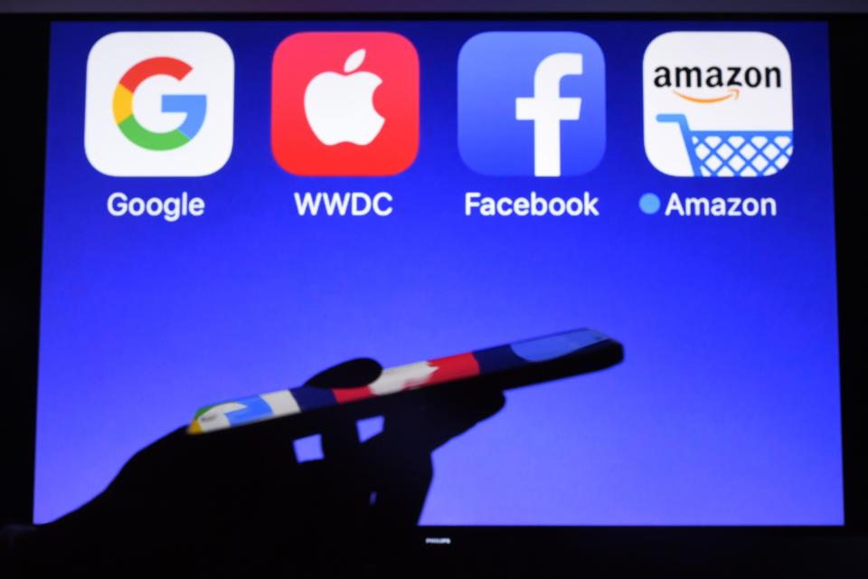 Some of the most popular tech companies have been driving performance at the biggest hedge funds. (Damien Meyer/AFP/Getty)