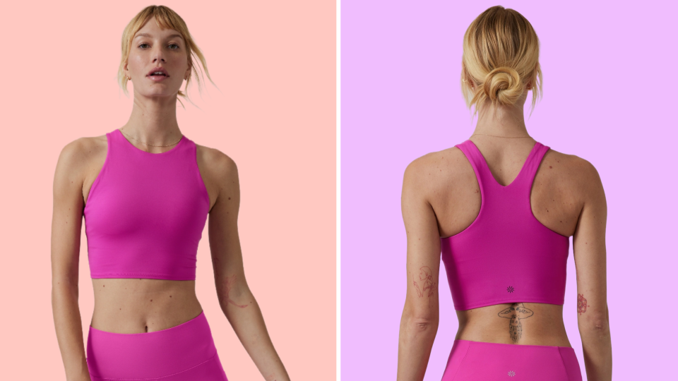 Channel Barbie's sporty side with this longline bra (Margot Robbie's rollerblades not included).