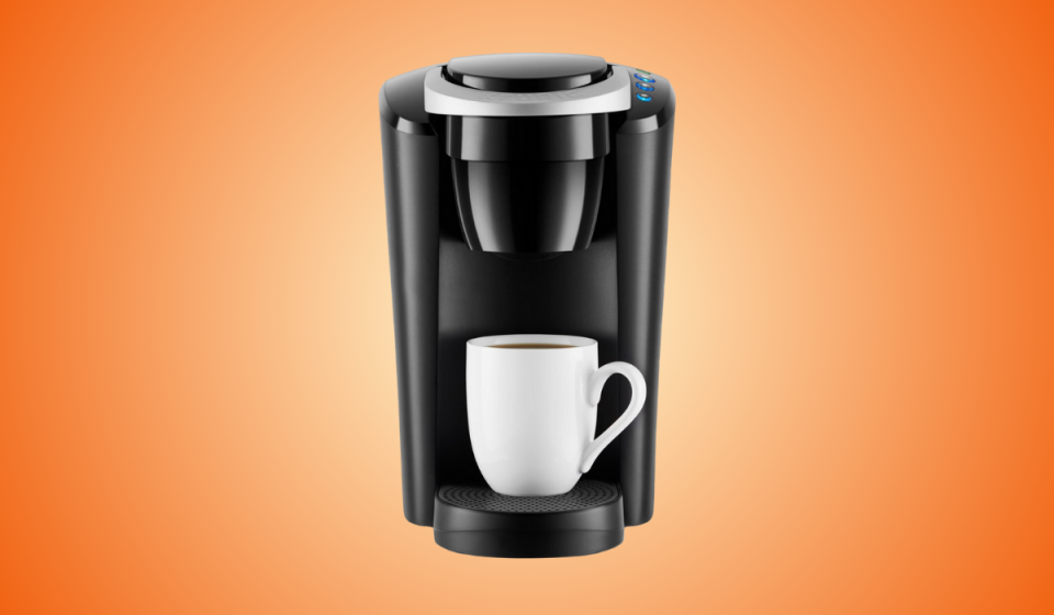 a black keurig coffee maker