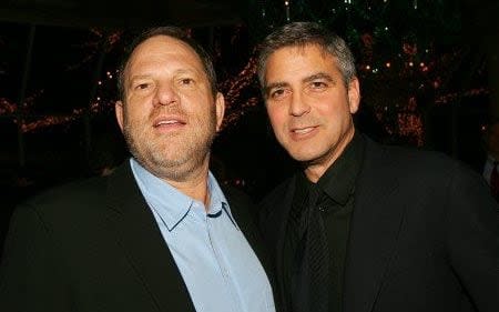 George Clooney said he had 'never' been aware of the extent of the claims against Weinstein - Credit: Getty 