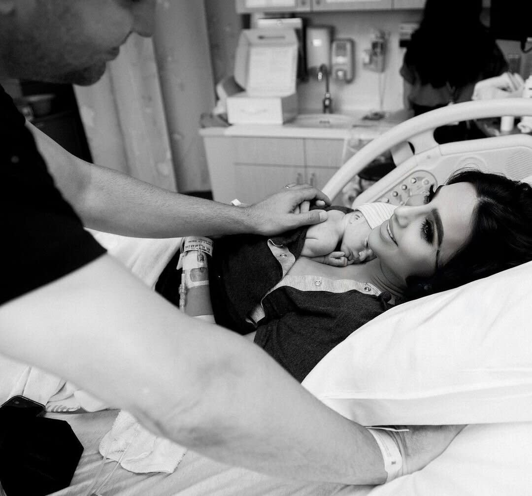 Lilly Ghalichi gives birth