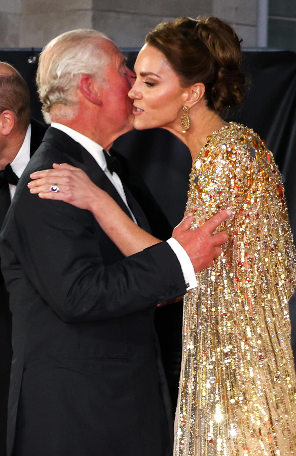 Kate Middleton kisses Prince Charles on the cheek