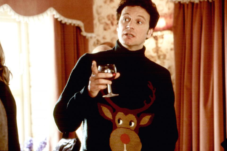 <p>We love anything Colin Firth wears, but his character Mark Darcy's reindeer sweater <a href="https://people.com/movies/colin-firth-throwback-photos/" rel="nofollow noopener" target="_blank" data-ylk="slk:lives in our heads rent-free;elm:context_link;itc:0;sec:content-canvas" class="link ">lives in our heads rent-free</a>. </p>