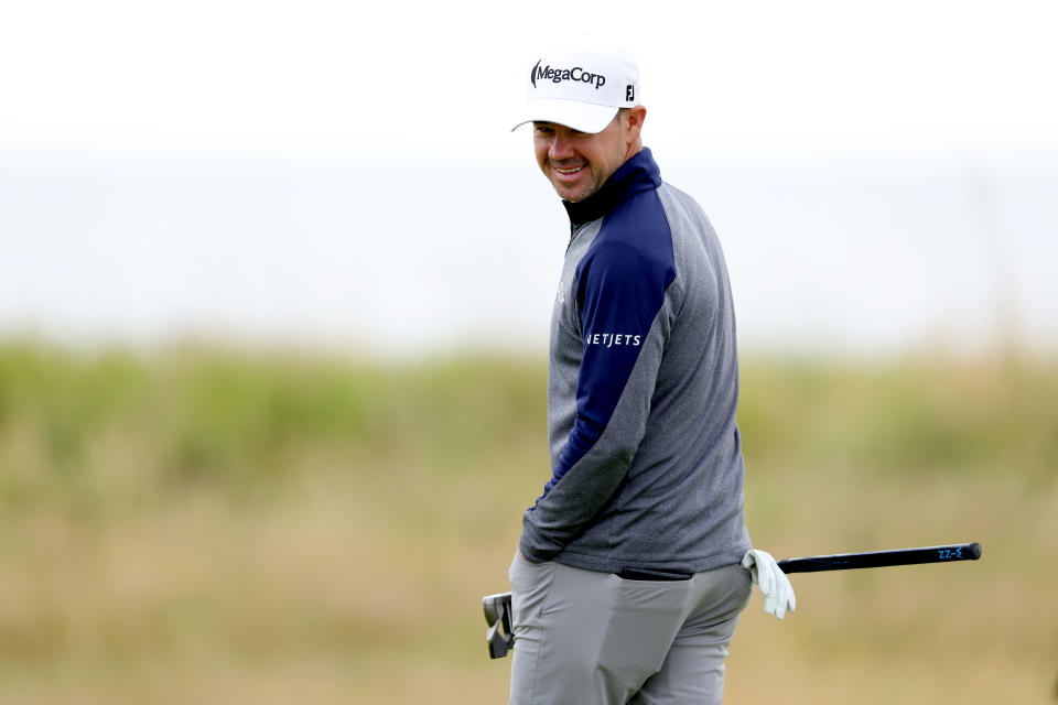 TROON, SCOTLAND - JULY 15: Brian Harman of the United States looks on prior to The 152nd Open championship at Royal Troon on July 15, 2024 in Troon, Scotland. (Photo by Kevin C. Cox/Getty Images)