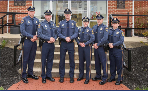 From left to right Middletown Police Department's executive staff in 2019: Lt. Matthew Fox, Capt. William Texter, Chief Robert Kracyla, Sr. Lt. Dawn Feldmann, Lt. Tom Lancaster, Sr. Lt. Christine Brenner.