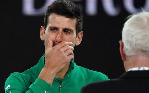 Djokovic emotional - Credit: AP