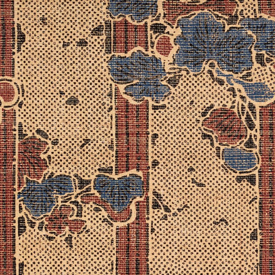 Japón Garden wall covering in red/blue.