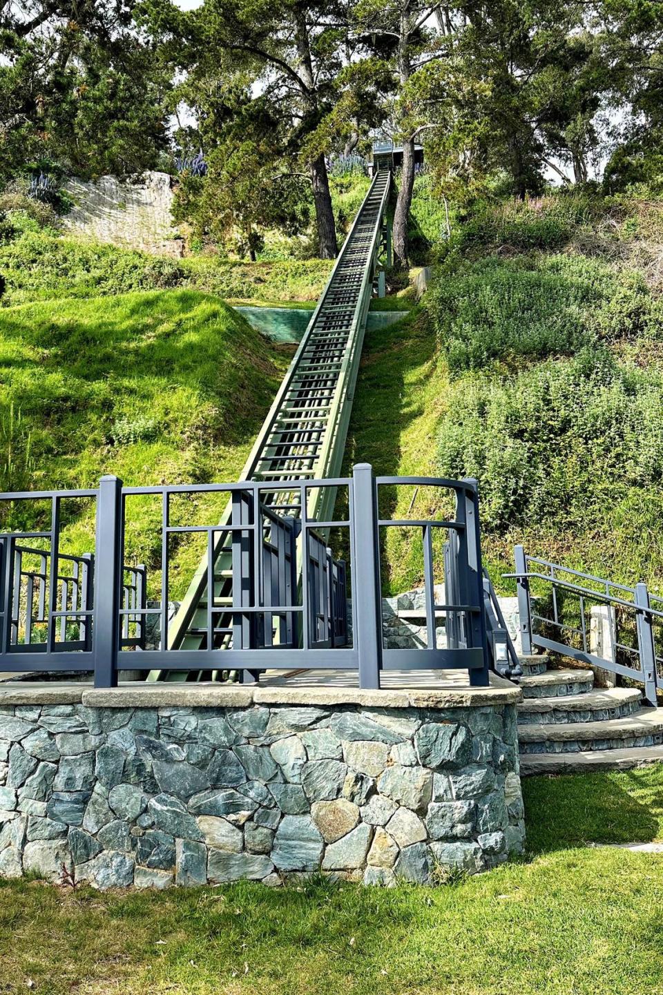 The property has the region’s only funicular, according to Sotheby’s International Realty.