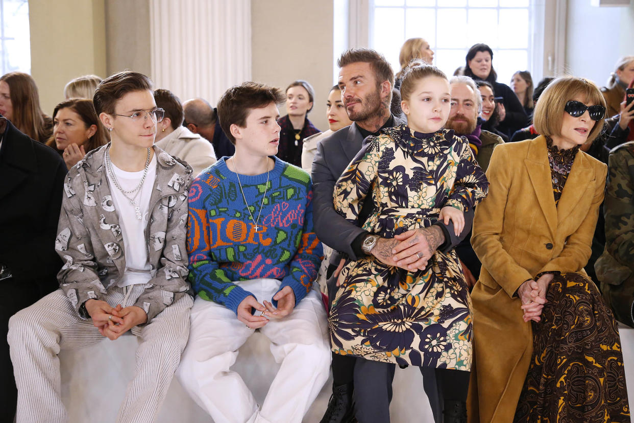 Victoria Beckham show, Front Row (WWD / Penske Media via Getty Images)