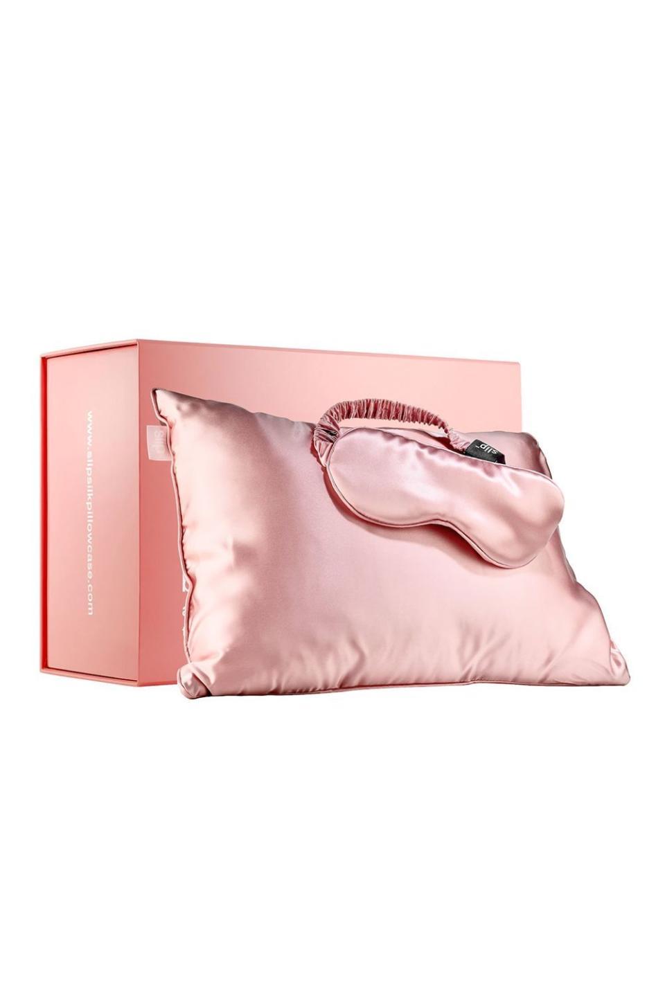 27) Beauty Sleep To Go Silk Sleep Mask and Pillow Set