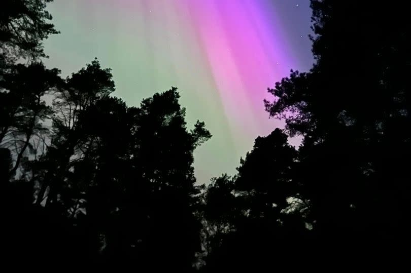 Maria Stones watched the aurora from Beacon Fell