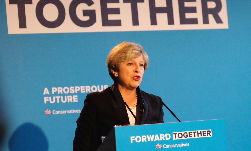 Theresa May launches the Conservative party manifesto, containing major reforms to social care, 18 May 2017