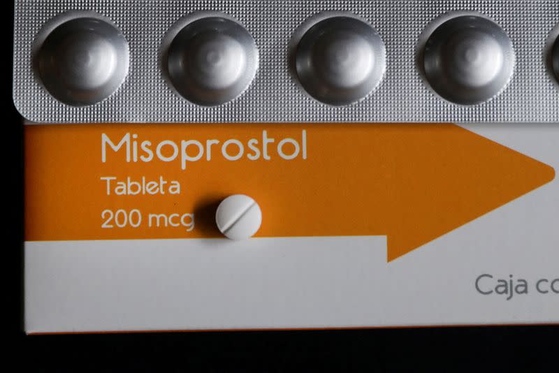 FILE PHOTO: A pill of Misoprostol, used to terminate early pregnancies, is pictured in this illustration