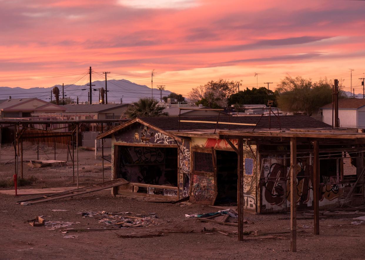 Bombay Beach photographed on December 26, 2018 near Calipatria, California, United States.