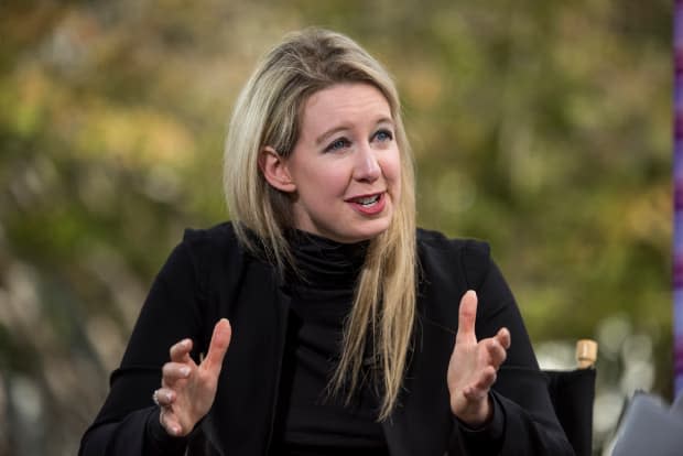 Elizabeth Holmes, founder and chief executive officer of Theranos Inc., speaks during a Bloomberg Television interview at the Vanity Fair 2015 New Establishment Summit in San Francisco, California, on Oct. 6, 2015.<p><a href="https://www.gettyimages.com/detail/491591062" rel="nofollow noopener" target="_blank" data-ylk="slk:Bloomberg/Getty Images;elm:context_link;itc:0;sec:content-canvas" class="link ">Bloomberg/Getty Images</a></p>