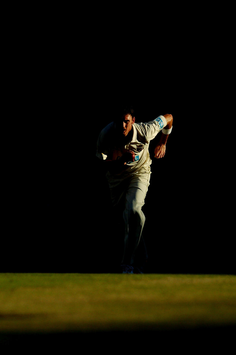 Steve Magoffin of the Bulls runs in to bowl during Day 2 of the Sheffield Shield match between the Queensland Bulls and the South Australia Redbacks at The Gabba on March 9, 2012 in Brisbane, Australia.