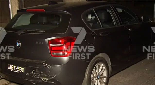 At least four cars were damaged in the collisions. Photo: 7 News