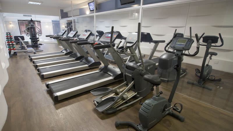 A view of the fitness room at the Mendes Plaza Hotel where Costa Rica’s 2014 World Cup team will stay during the World Cup in Santos, Brazil, Wednesday, Feb. 12, 2014. 