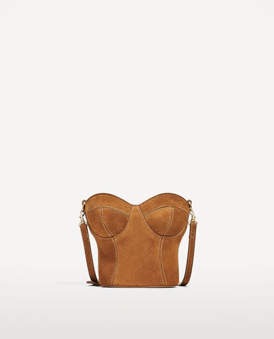 Leather Corset Crossbody Bag