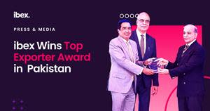 ibex Pakistan Top Exporter Award press release graphic