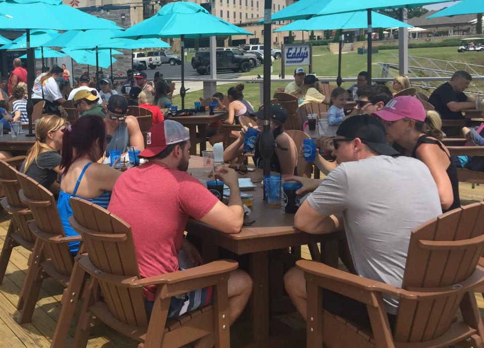 Memorial weekend crowds flocked to Eddy's Bar, part of the Shangri-La resort at Oklahoma's Grand Lake.