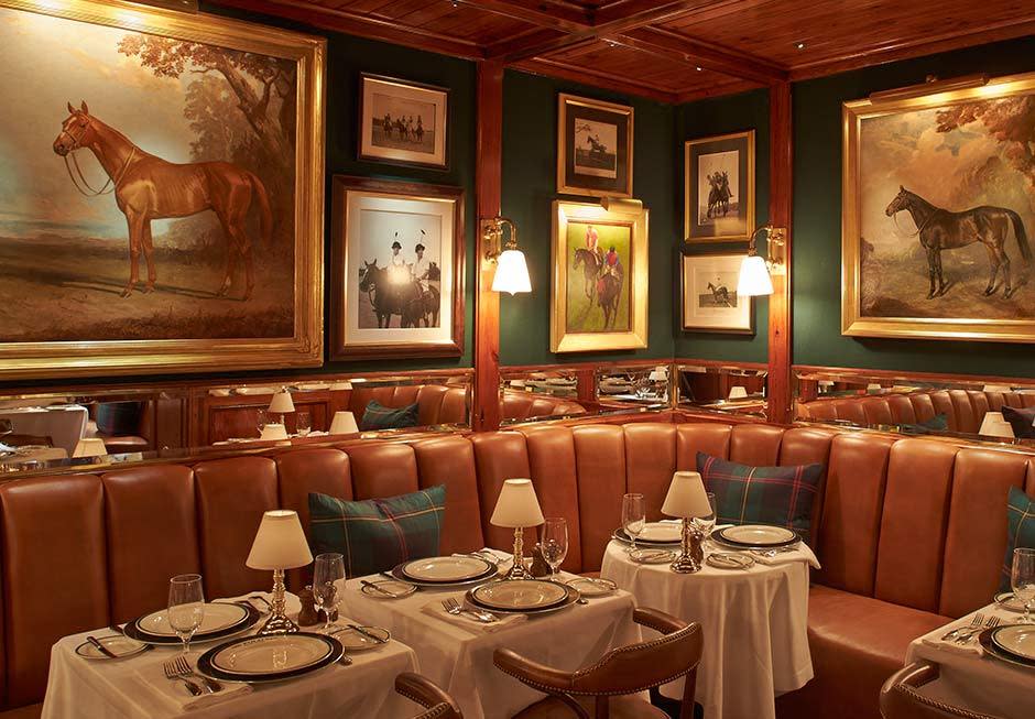 Interior of NYC’s Polo Bar.