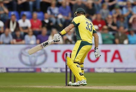 Cricket - England v Australia - NatWest International T20 - SSE SWALEC Stadium, Cardiff, Wales - 31/8/15 Australia's Shane Watson looks dejected after losing his wicket Action Images via Reuters / Andrew Boyers Livepic