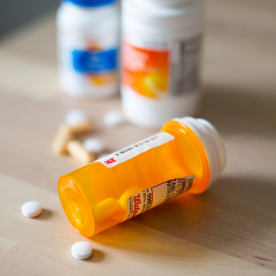 medication bottle with supplements