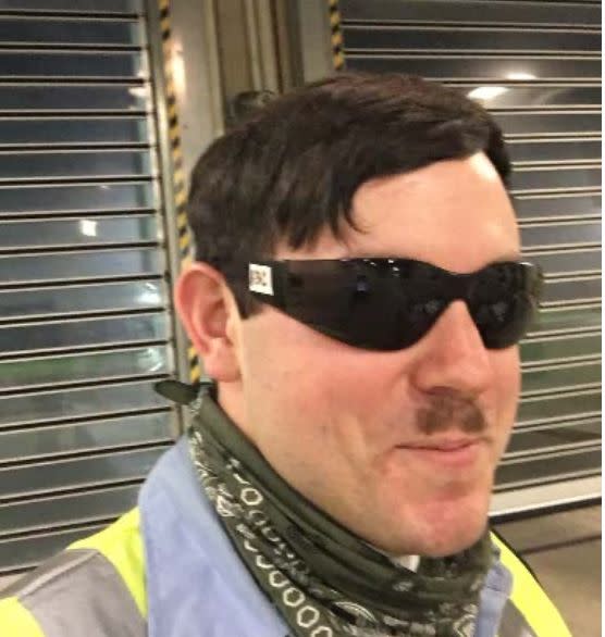 Timothy Hale-Cusanelli, who has been charged in Capitol riot, sported a Hitler mustache in a photo submitted by federal prosecutors in a court motion arguing against his pre-trial release. (Photo: From federal court motion against Timothy Hale-Cusanelli)