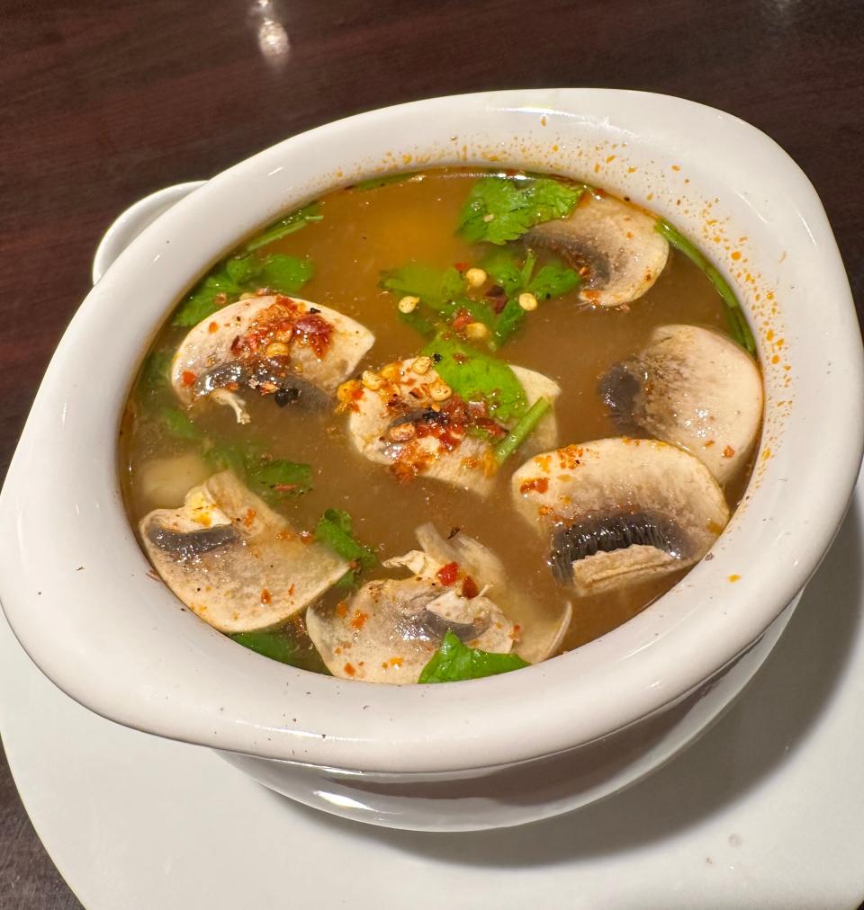 Hot and sour shrimp soup is a mildly spicy option at a new Thai restaurant, Sengchanh in Perry Township.