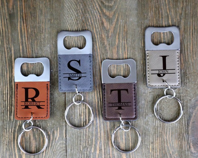 32) YoursPersonalized Engraved Personalized Bottle Opener Keychain