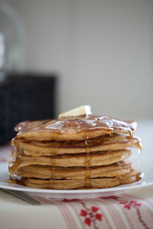 <strong>Get the <a href="http://alittlezaftig.com/?p=3756">Whole Wheat Gingerbread Pancakes recipe</a> from A Little Zaftig</strong>