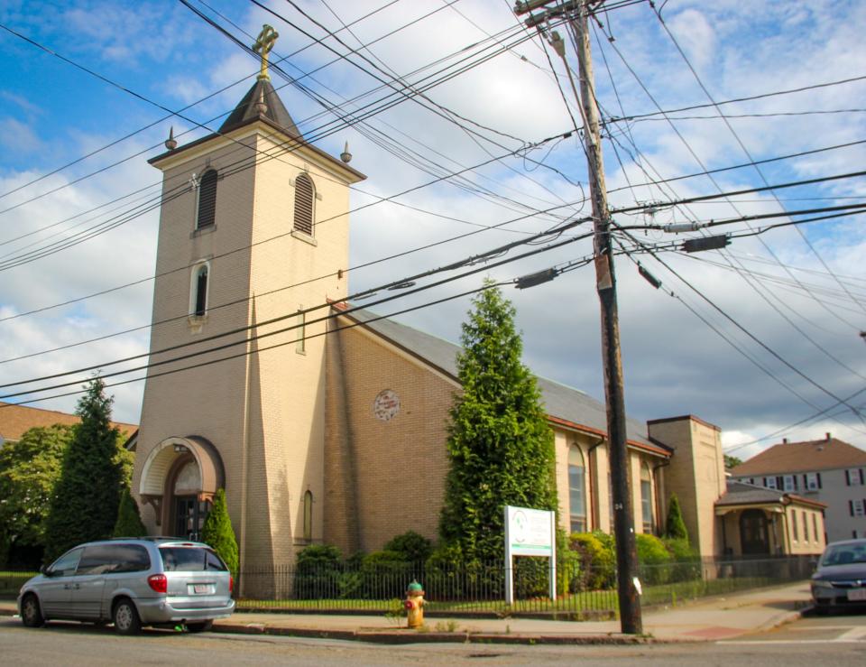 The Igreja Internacional Graça e Paz on Dwelly Street started out as a Catholic church: Our Lady of the Angels.