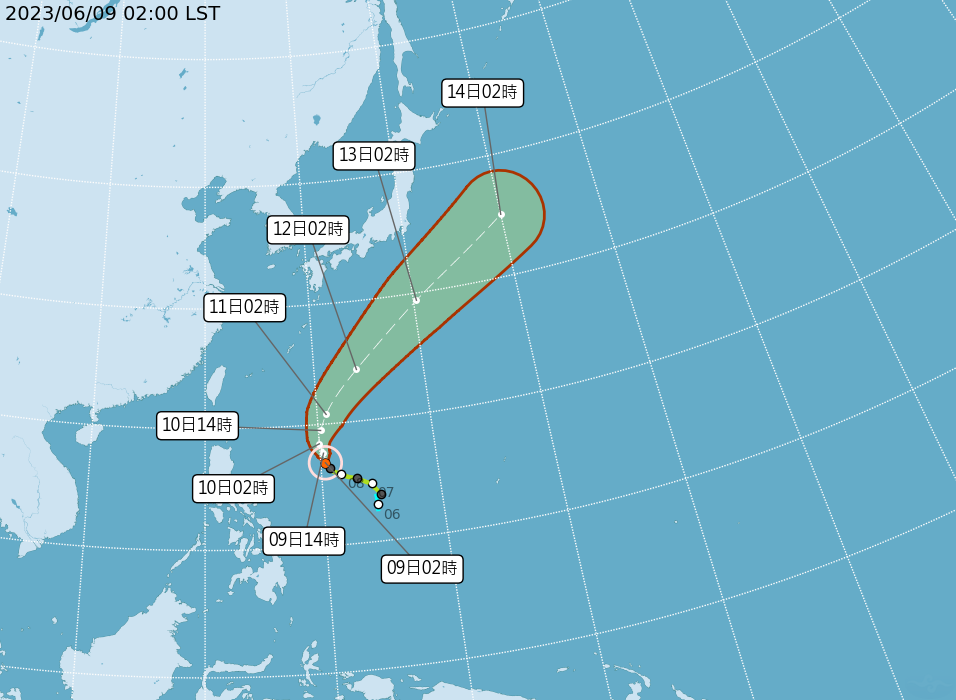 颱風路徑／氣象局提供