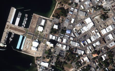 An overview of downtown Panama City, Florida is shown in this November 17, 2017 handout satellite image obtained October 13, 2018. Satellite image ©2018 DigitialGlobe, a Maxar company/Handout via REUTERS