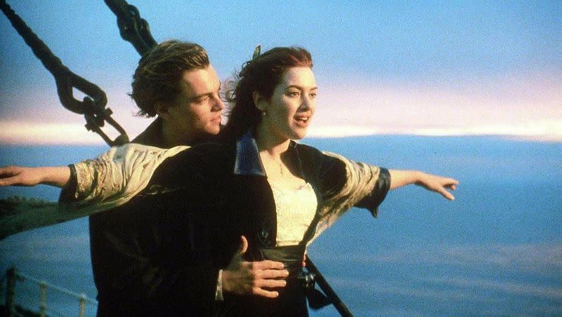 Leonardo DiCaprio and Kate Winslet in “Titanic.” “Titanic” ties with “Ben-Hur” and “The Lord of the Rings: The Return of the King” for most Oscars. 