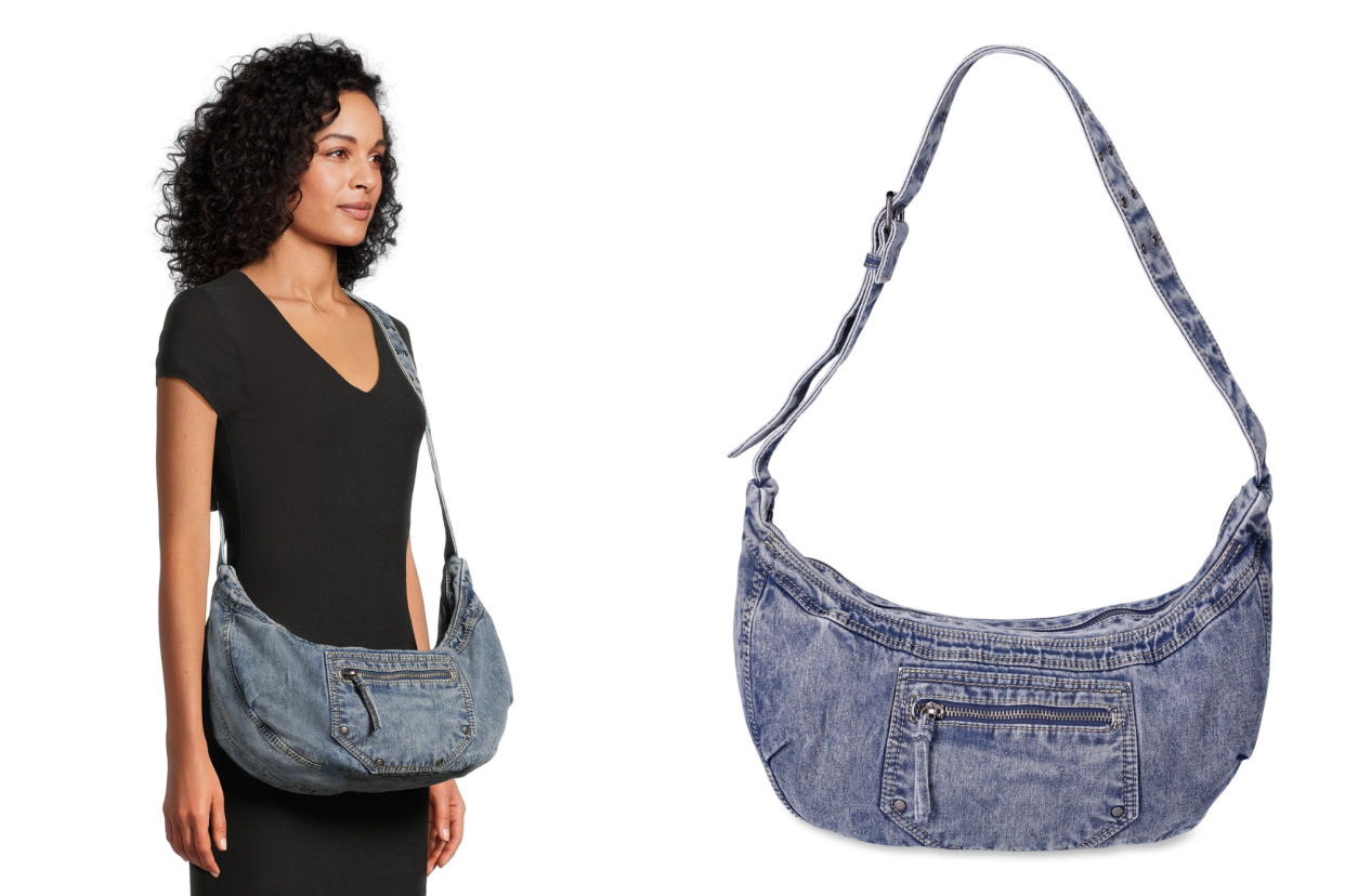 No Boundaries Denim Hobo Bag